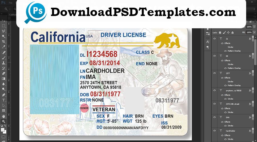 Driver License Generator California